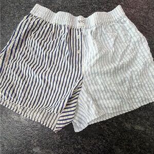 Sincerely Jules Blue and White Striped Shorts